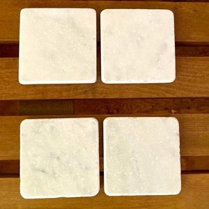 White marble coasters 3 3/4 inches